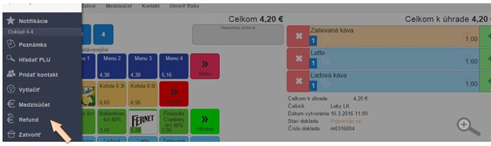 Refund doklad v iKelp POS Mobile Refund doklad v iKelp POS Mobile