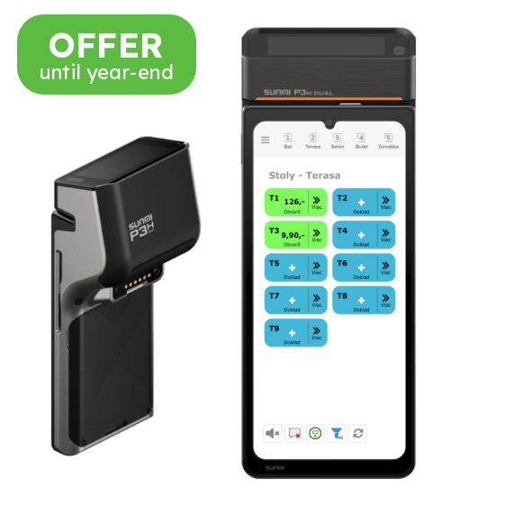 All-in-one Mobile P3H DUAL mobile POS