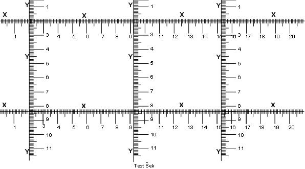 Vytlačené pravítko pravitko