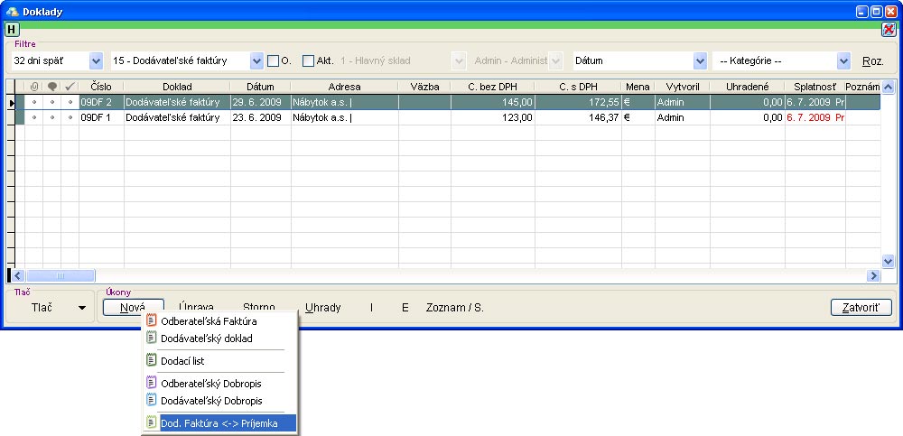 Dodávateľská faktúra - príjemka dodavatelska_faktura_prijemka