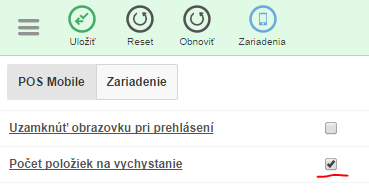 Nastavenie zobrazenia počtu položiek pre vychystanie. Nastavenie zobrazenia počtu položiek pre vychystanie.