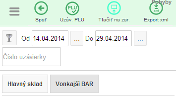 Výber skladu pre zobraznie súpisky predaných položiek Výber skladu pre zobraznie súpisky predaných položiek