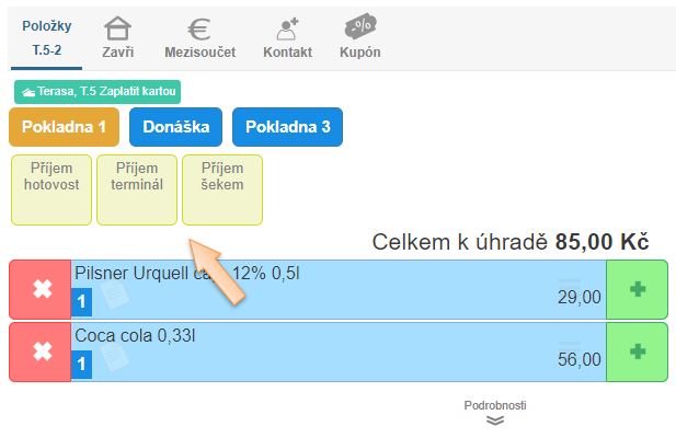 Vytvoření nového pokladního dokladu Vytvoření nového pokladního dokladu