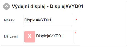Nastavení výdejního displeje Nastavení výdejního displeje