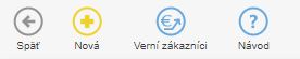 Navigačný panel aplikácie - Zoznam kupónov Navigačný panel aplikácie - Zoznam kupónov