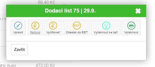 Úprava dodacího listu v seznamu dokladů Úprava dodacího listu v seznamu dokladů